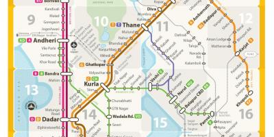 Западен линија мапата Мумбаи