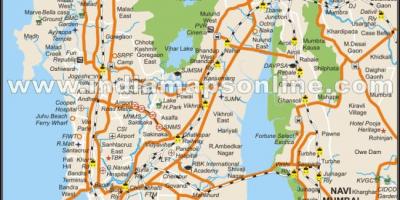 Физичка карта на Мумбаи