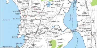 Карта на централна Мумбаи