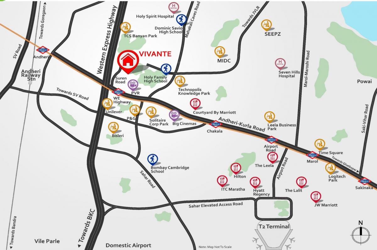 andheri Мумбаи мапа