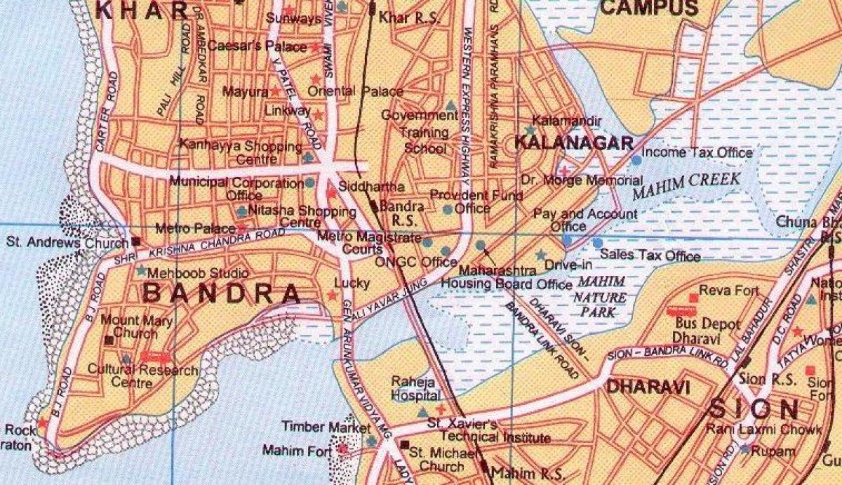 карта на bandra Мумбаи