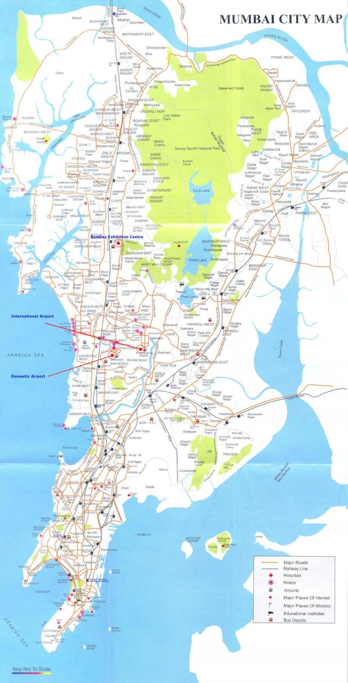 карта на Бомбај