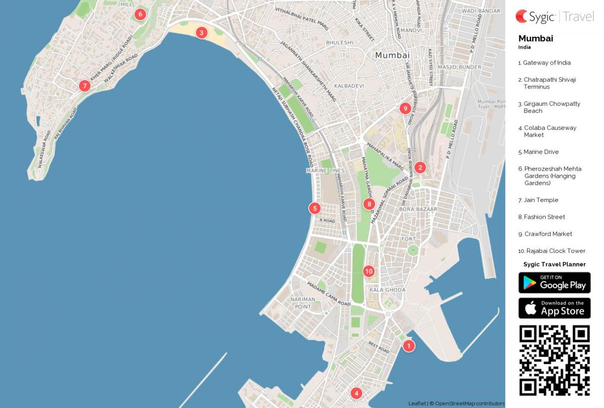 карта на Морски вози Мумбаи