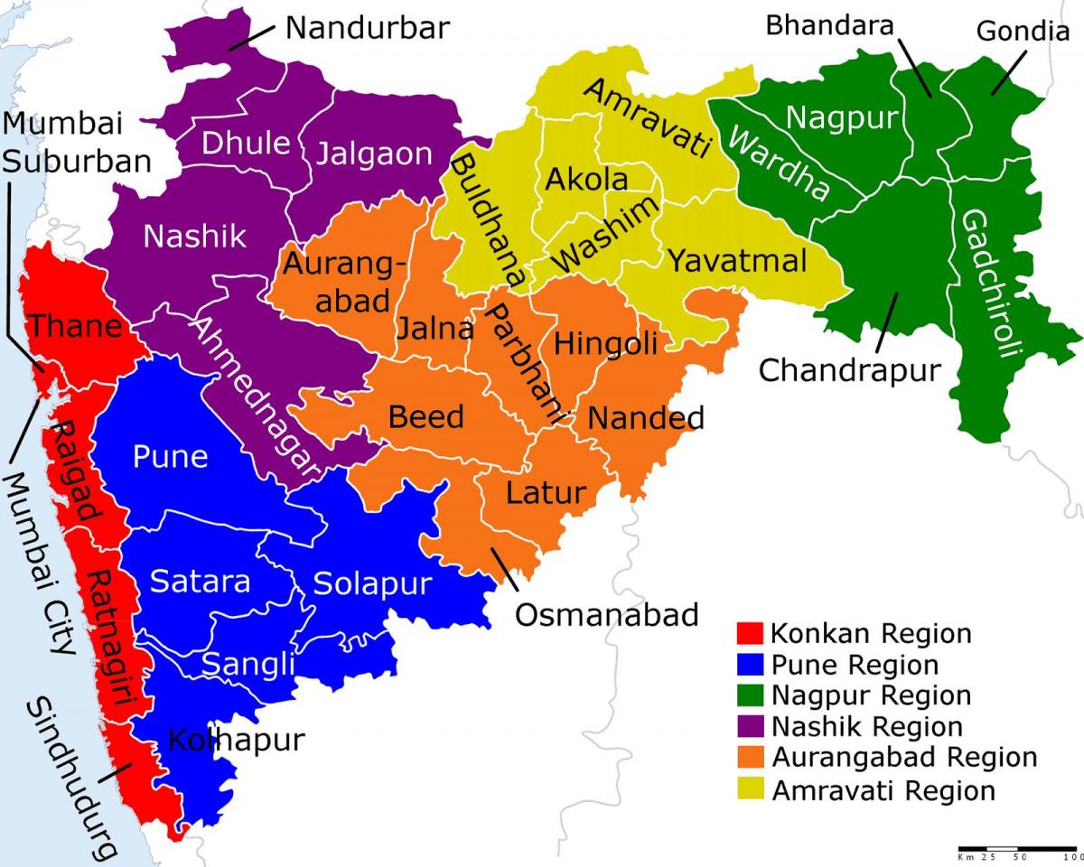 карта на Maharashtra Мумбаи