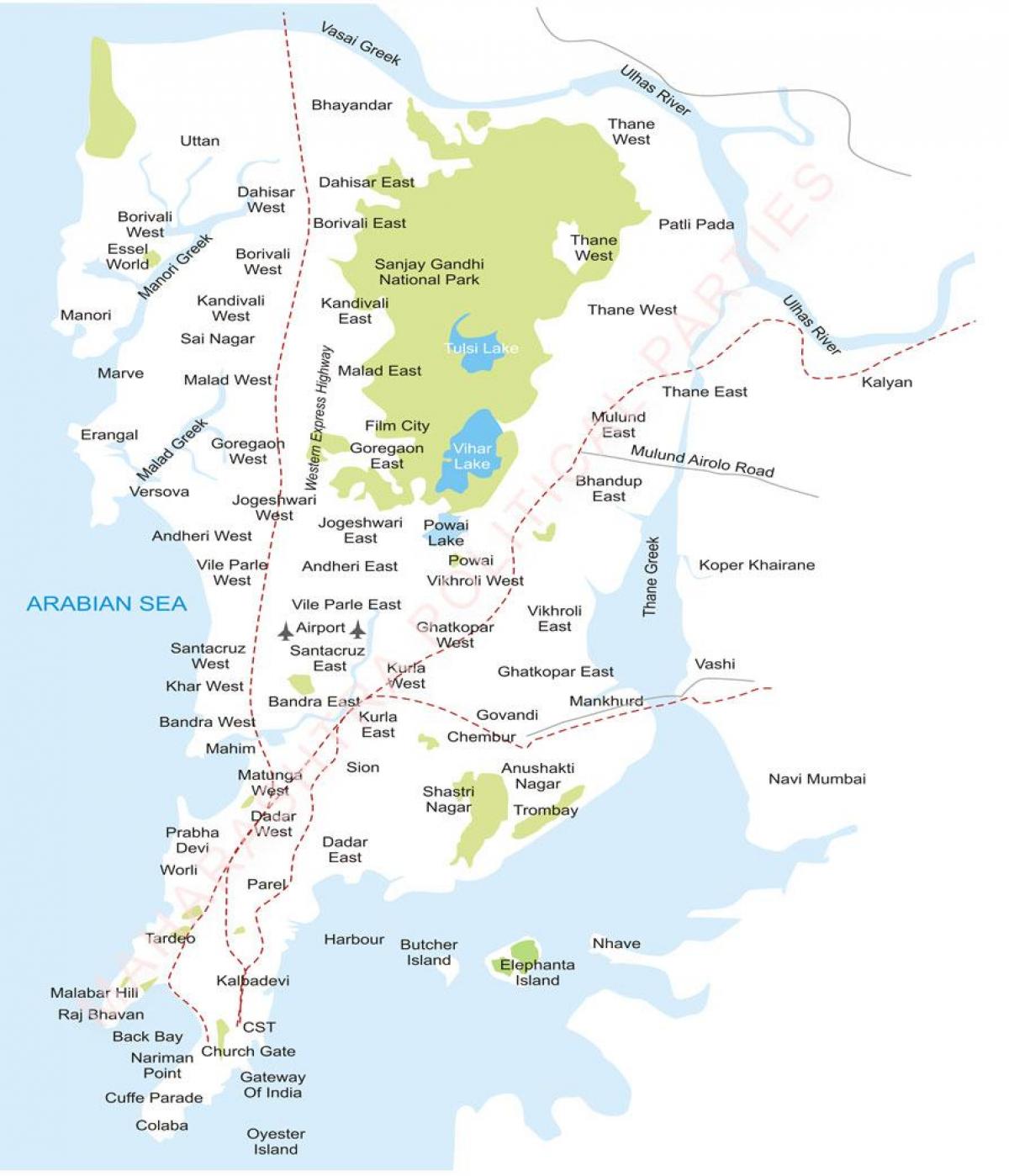 Бомбај државата мапа
