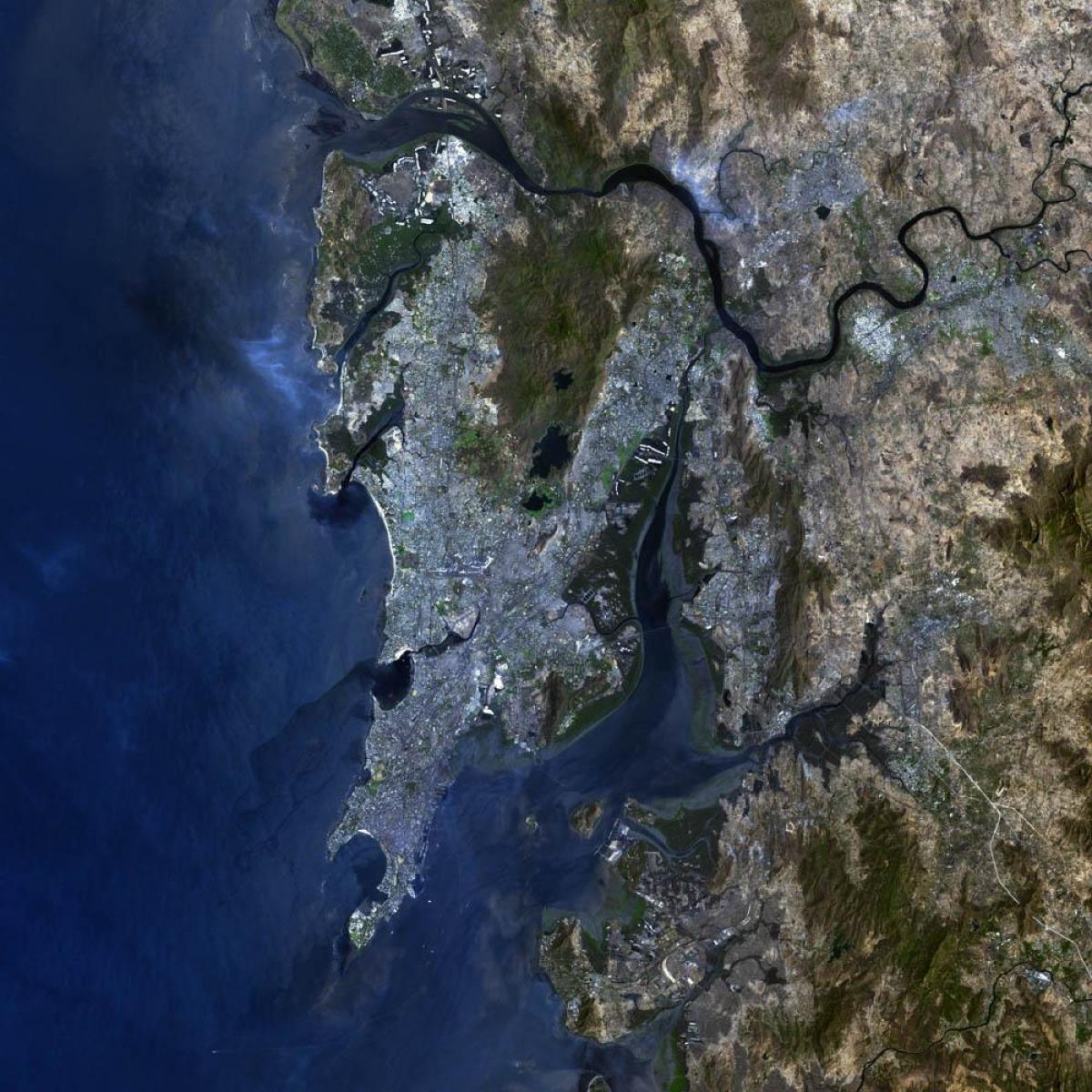 сателитска мапа на Мумбаи
