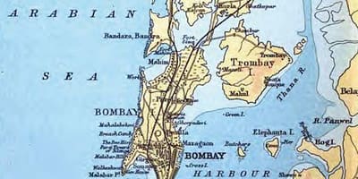 Стара карта на Мумбаи