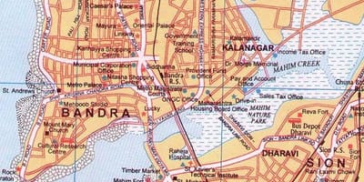 Карта на bandra Мумбаи